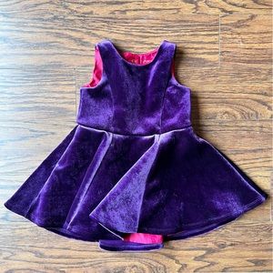 Purple velvet kids dress size 2T